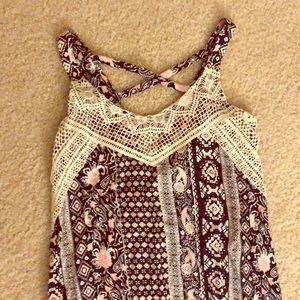 Floor length spaghetti strap dress